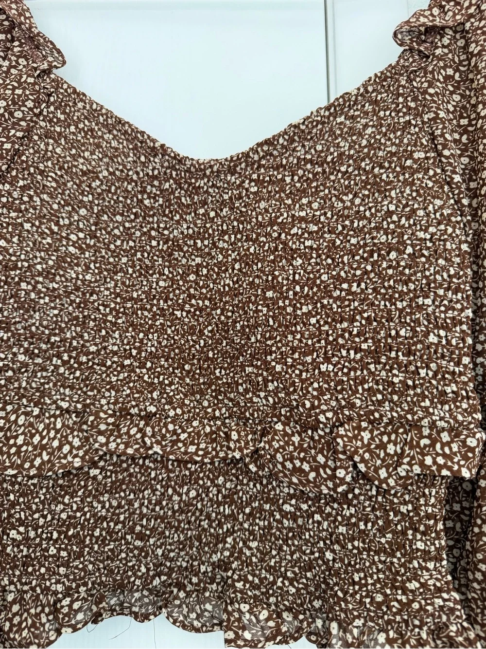 Astr Brown Floral Blouse